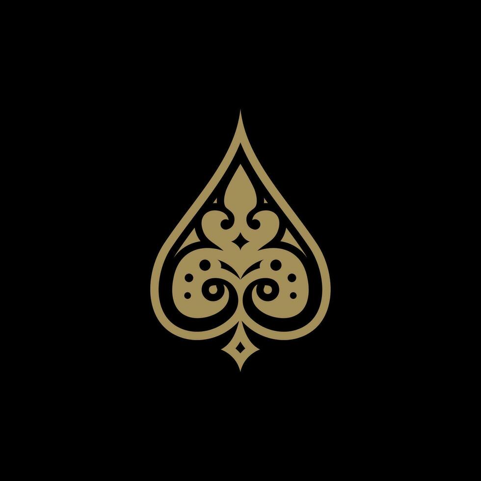 Luxury Logo Ace of spade logo icon design template flat vector