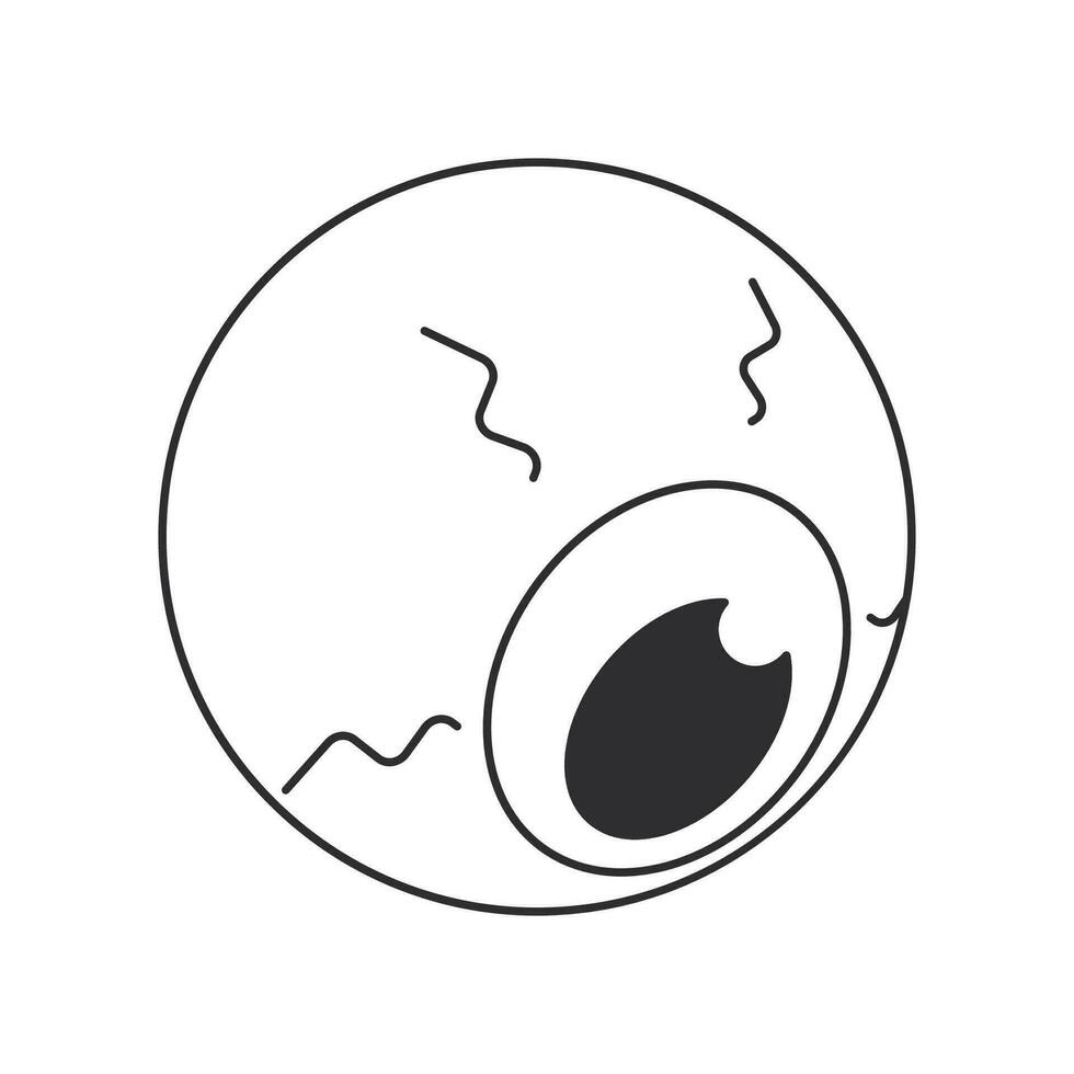 eye watch halloween scary see line element vector