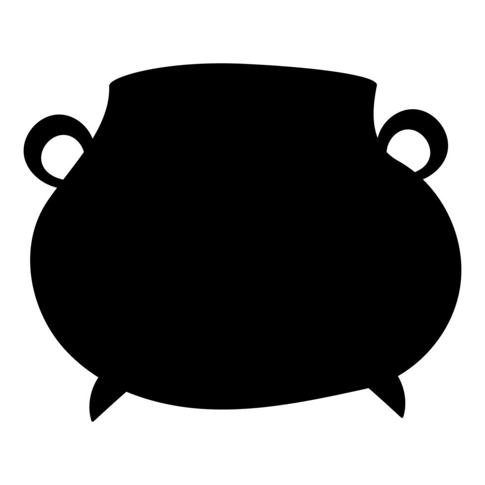 cauldron witch halloween potion brew black white vector