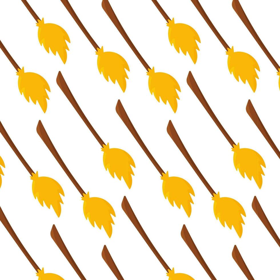 broom halloween fly magical color pattern texile vector