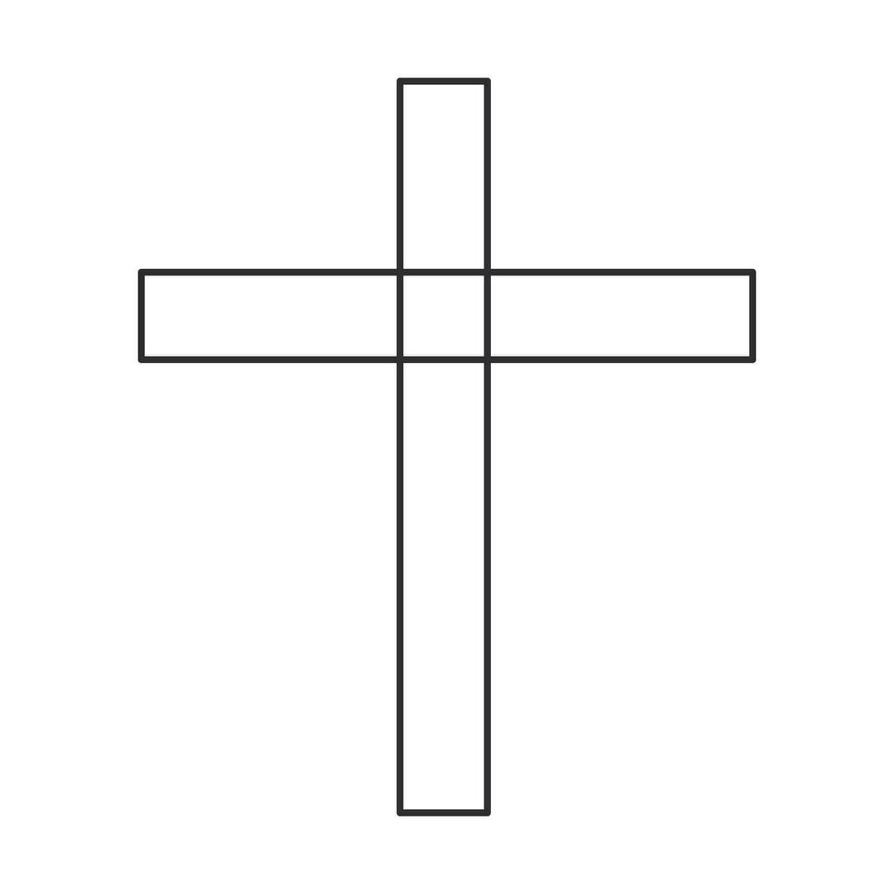 cross halloween tombstone death line bury icon vector