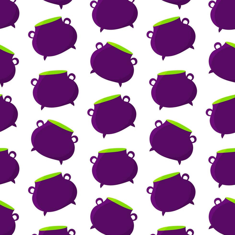 cauldron witch halloween potion brew pattern textile vector