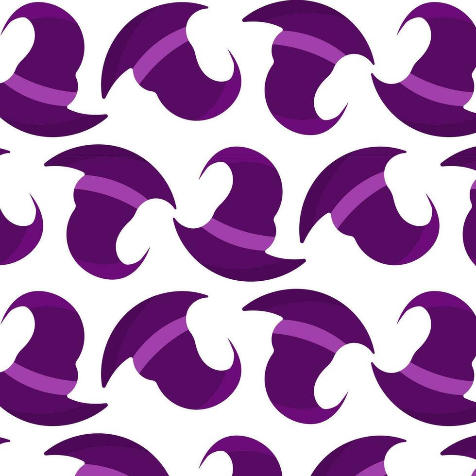 hat wizard witch halloween colored pattern textile vector