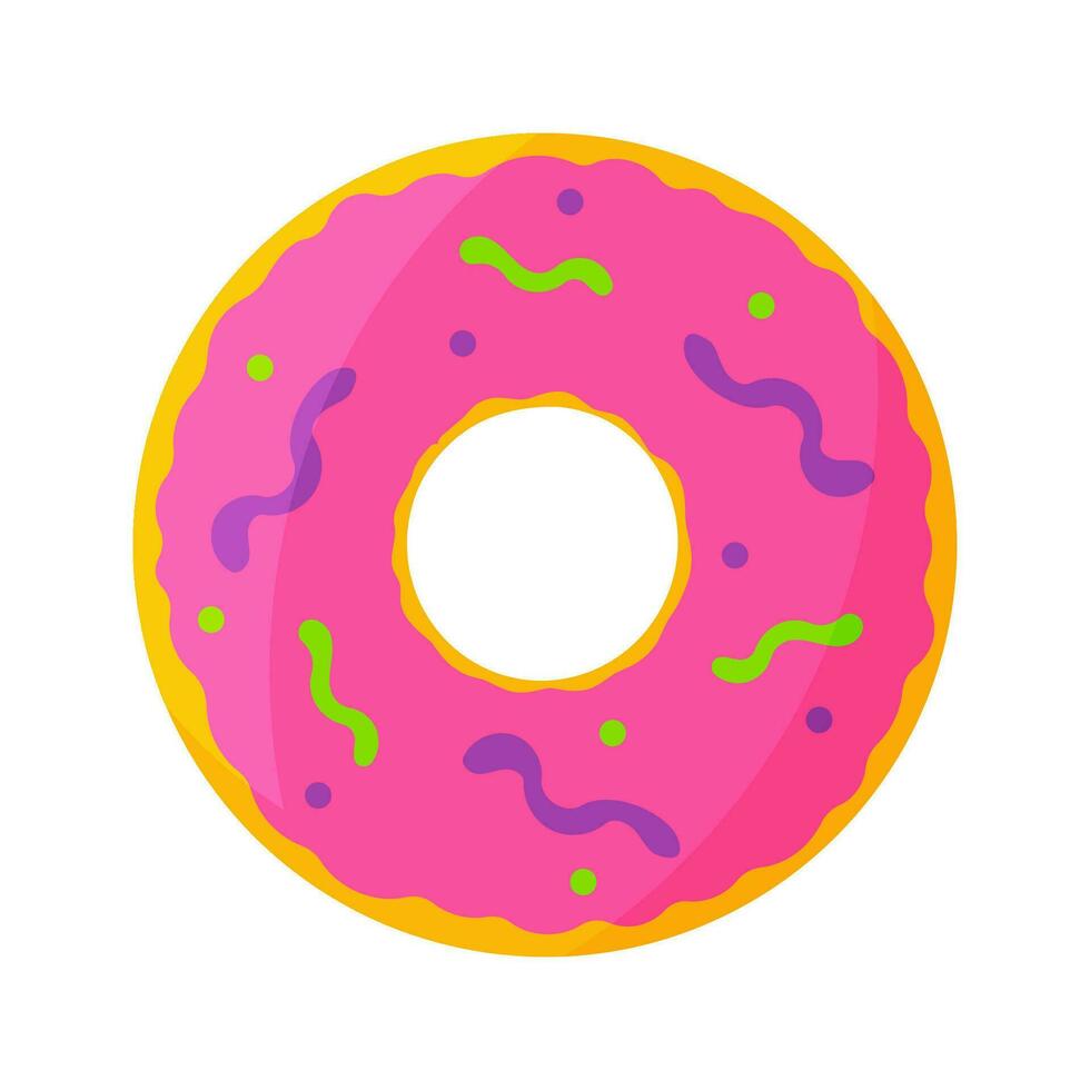 donut worms halloween sweet round icon element vector