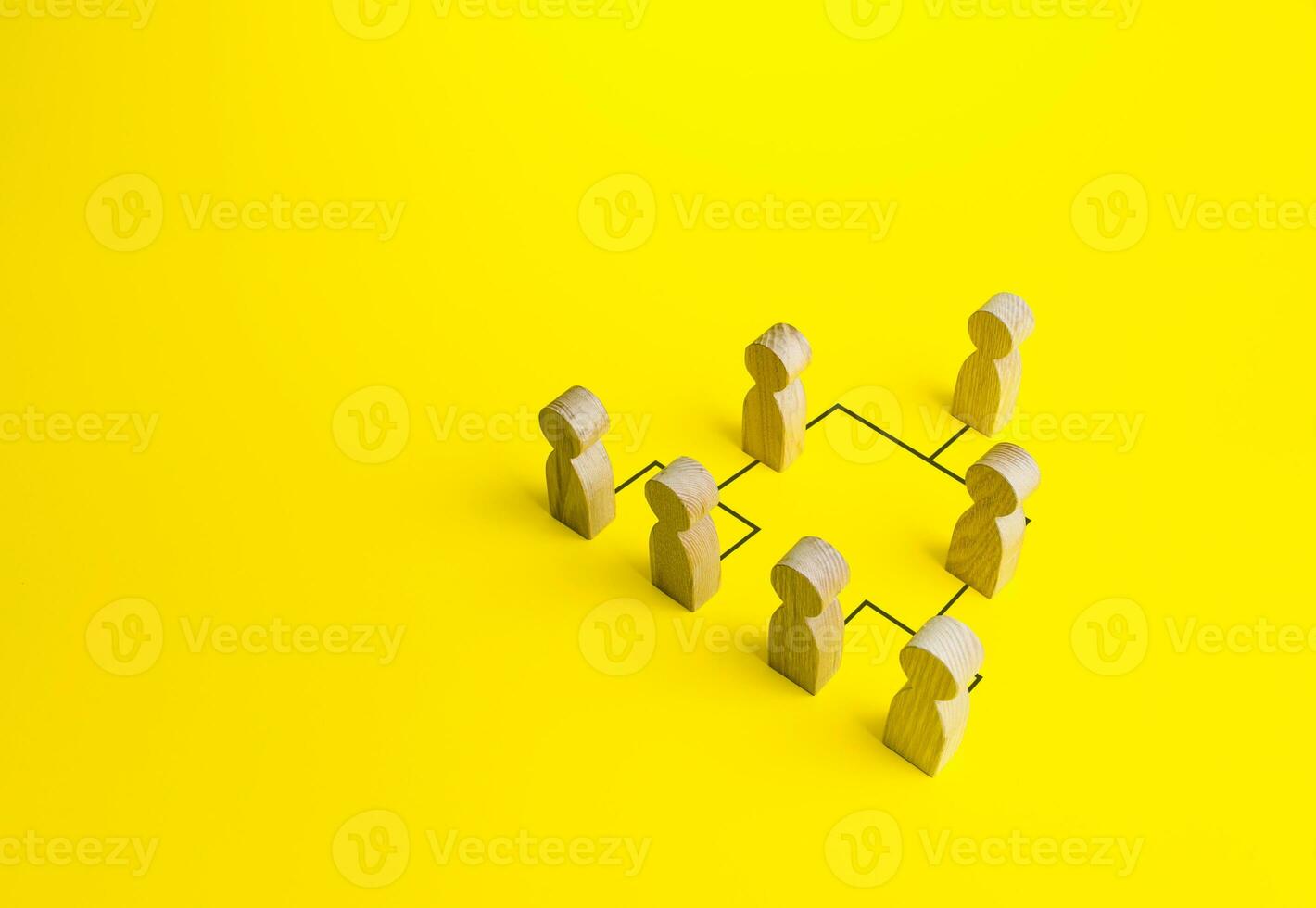 A hierarchical system within a company. The classic conformism system of the leader-subordinate. Effective organization of business and public organizations and institutions. Expansion and recruitment photo