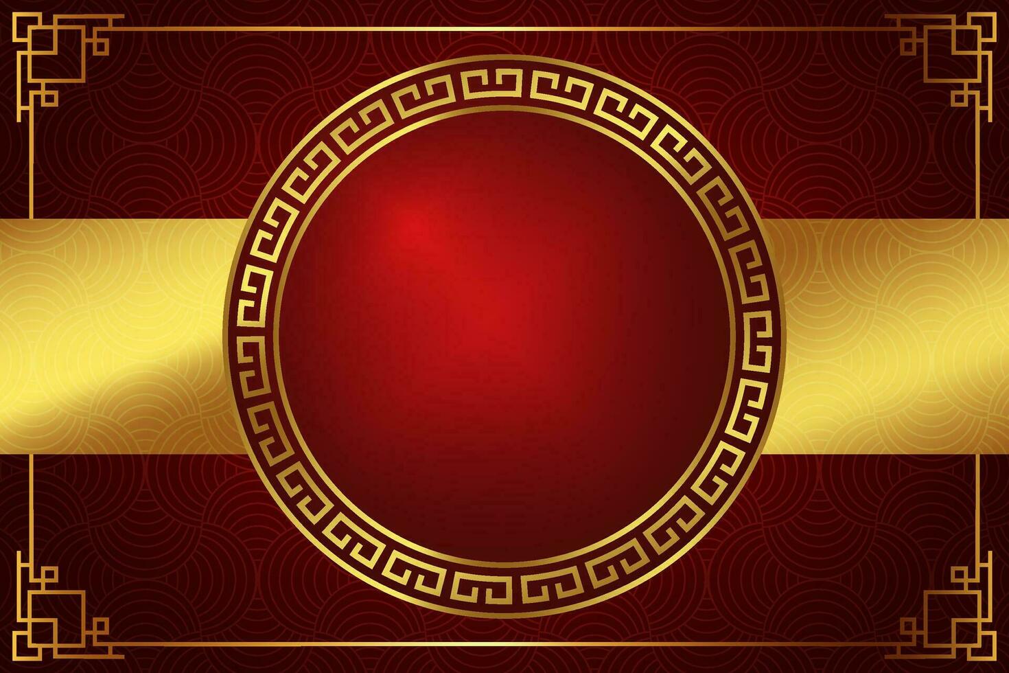 chinese frame background red gold window for your text space area chinese new year style oriental seamless pattern template vector