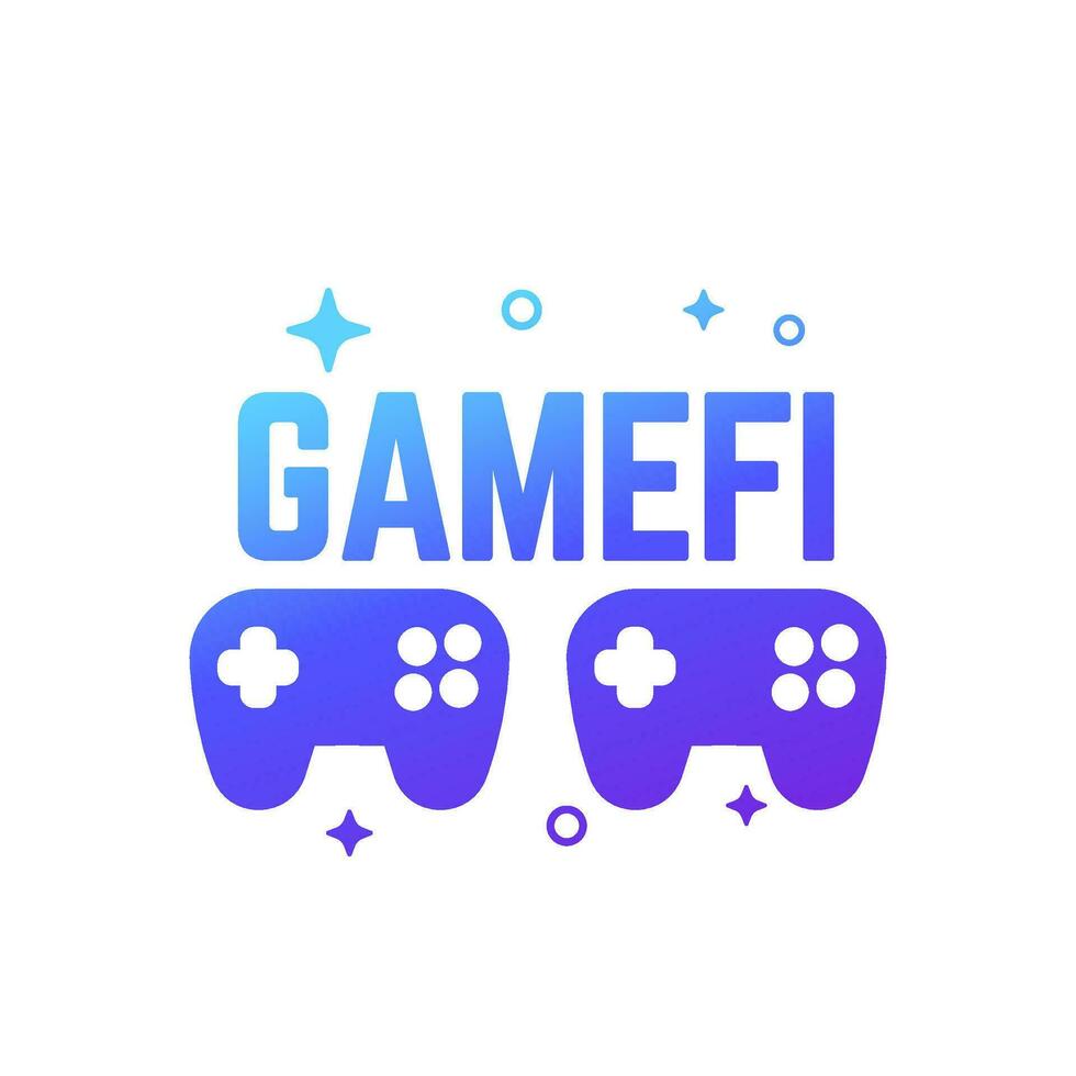 GameFi icon, blockchain games vector