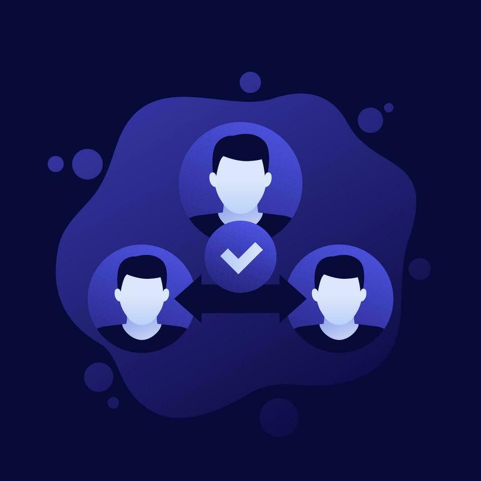 broker or third party icon, vector design
