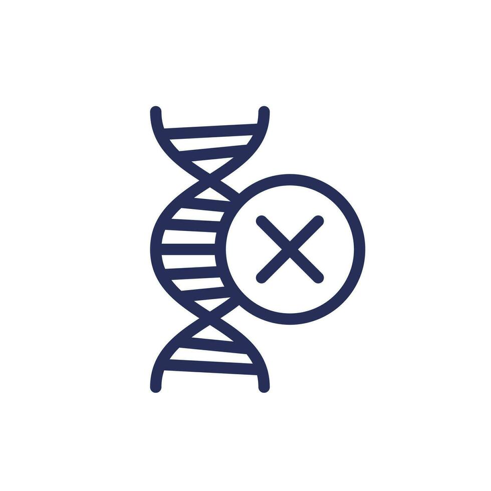 non genetically modified, non-gmo line icon vector