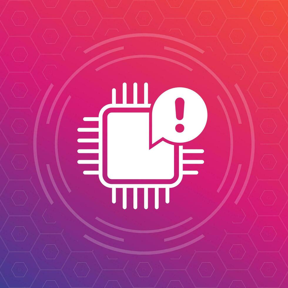 microchip supply shortage vector icon