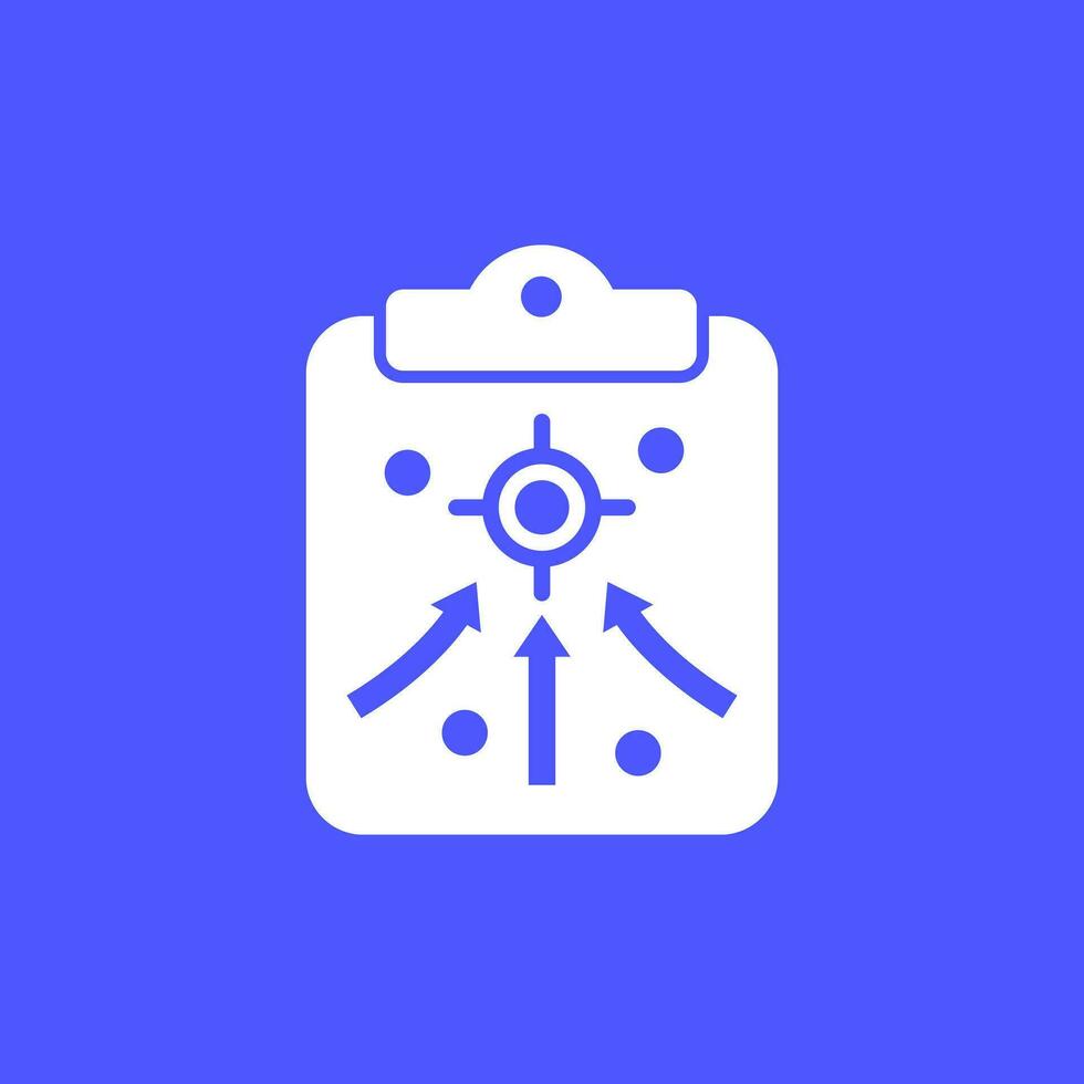 tactic or plan icon for web vector