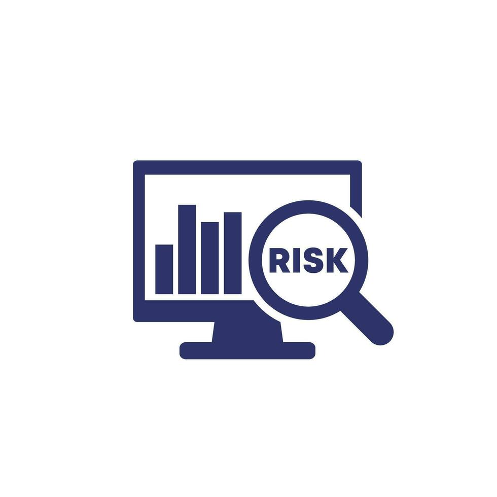 risk assessment icon on white 27465775 Vector Art at Vecteezy