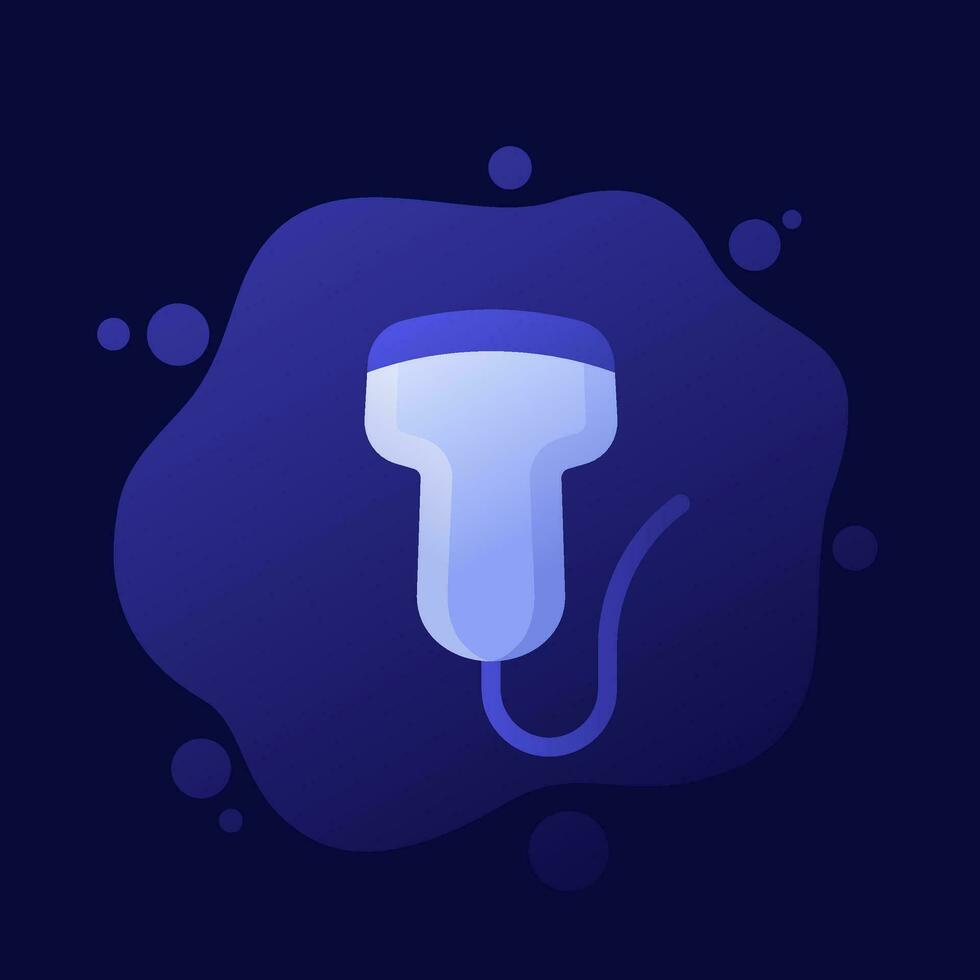 ultrasound icon, ultrasonic scanning vector design