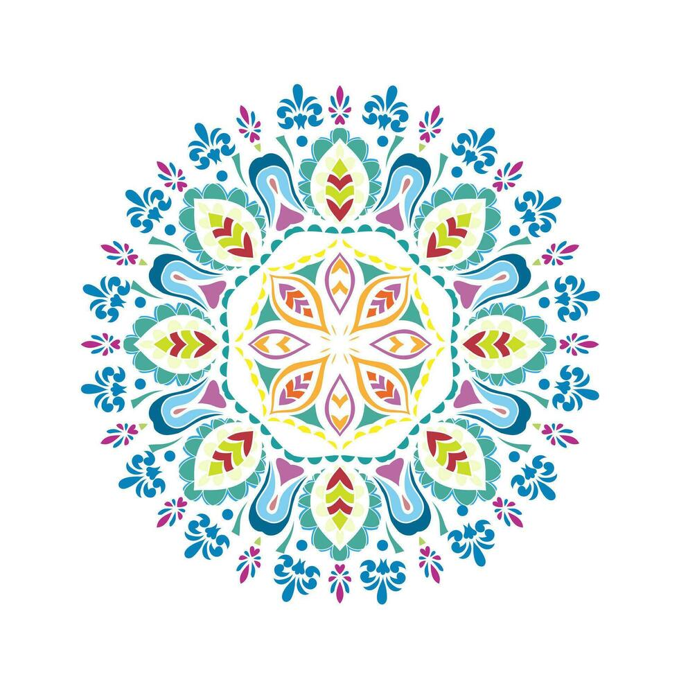 hermosa mandala ornamento diseño con geométrico circulo elemento hecho en vector realista lujo mandala antecedentes hermosa mandala diseño ilustración