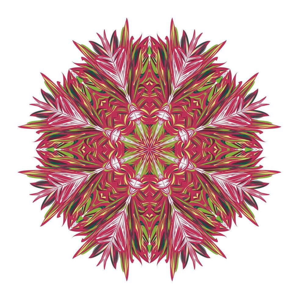hermosa mandala ornamento diseño con geométrico circulo elemento hecho en vector realista lujo mandala antecedentes hermosa mandala diseño ilustración