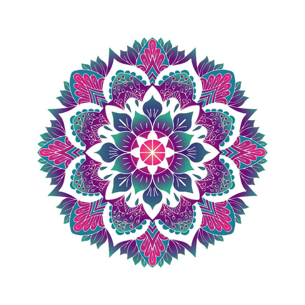 hermosa mandala ornamento diseño con geométrico circulo elemento hecho en vector realista lujo mandala antecedentes hermosa mandala diseño ilustración