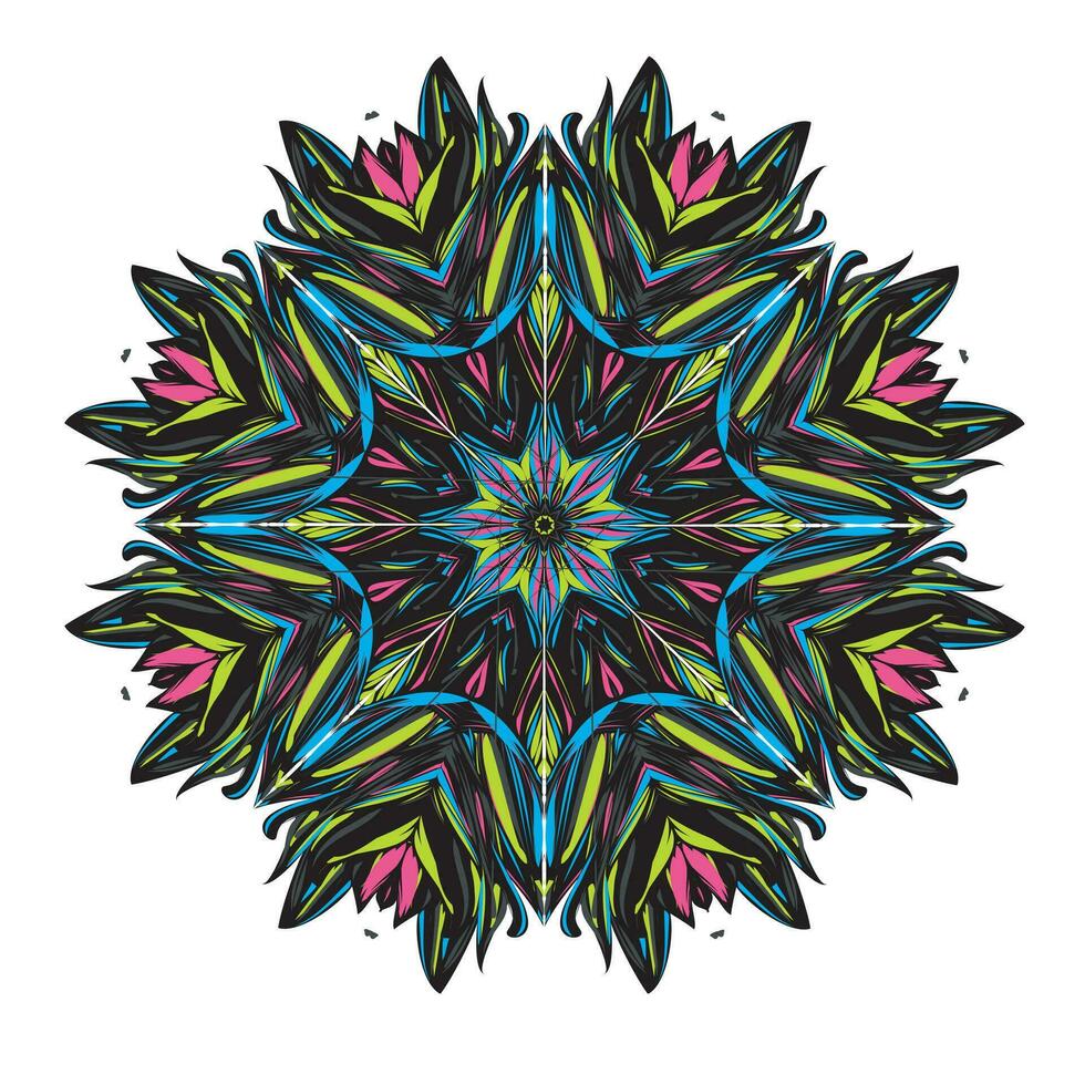 hermosa mandala ornamento diseño con geométrico circulo elemento hecho en vector realista lujo mandala antecedentes hermosa mandala diseño ilustración