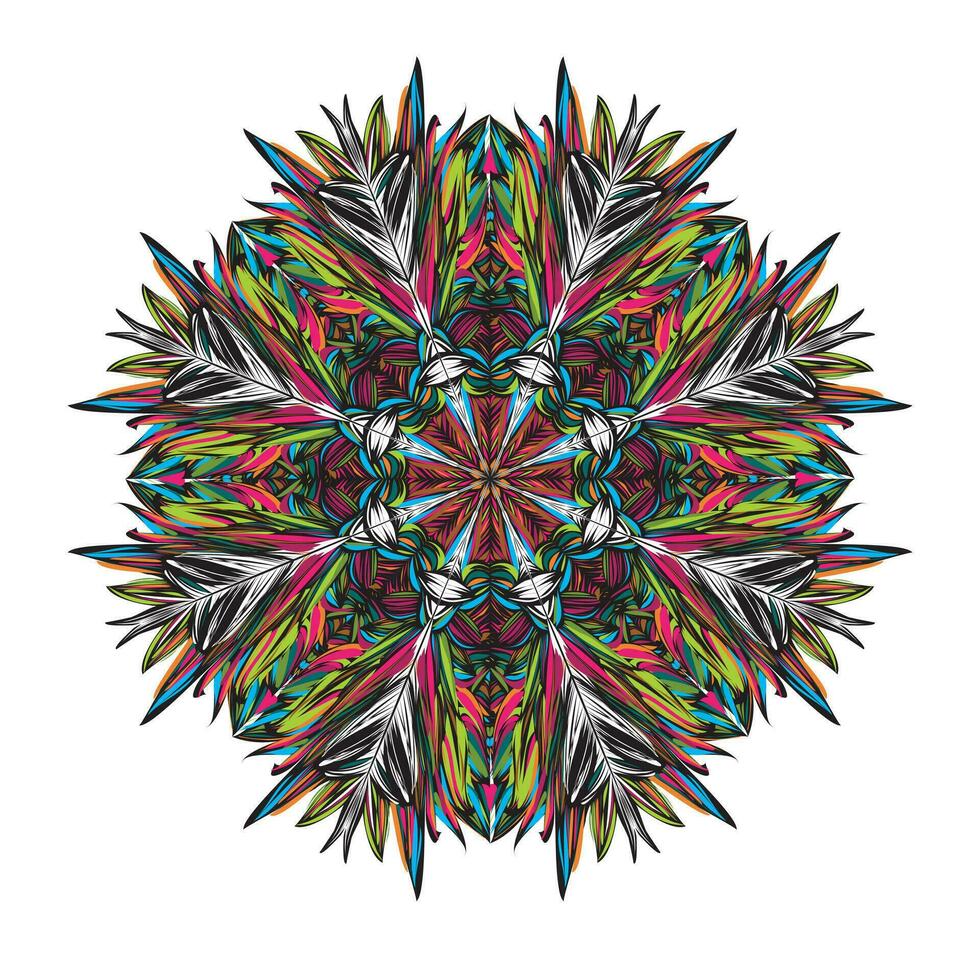 hermosa mandala ornamento diseño con geométrico circulo elemento hecho en vector realista lujo mandala antecedentes hermosa mandala diseño ilustración