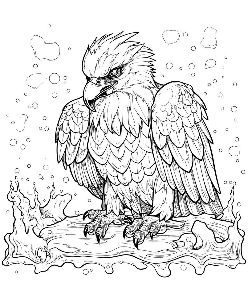 Eagle Coloring Pages Illustrations and Vectors