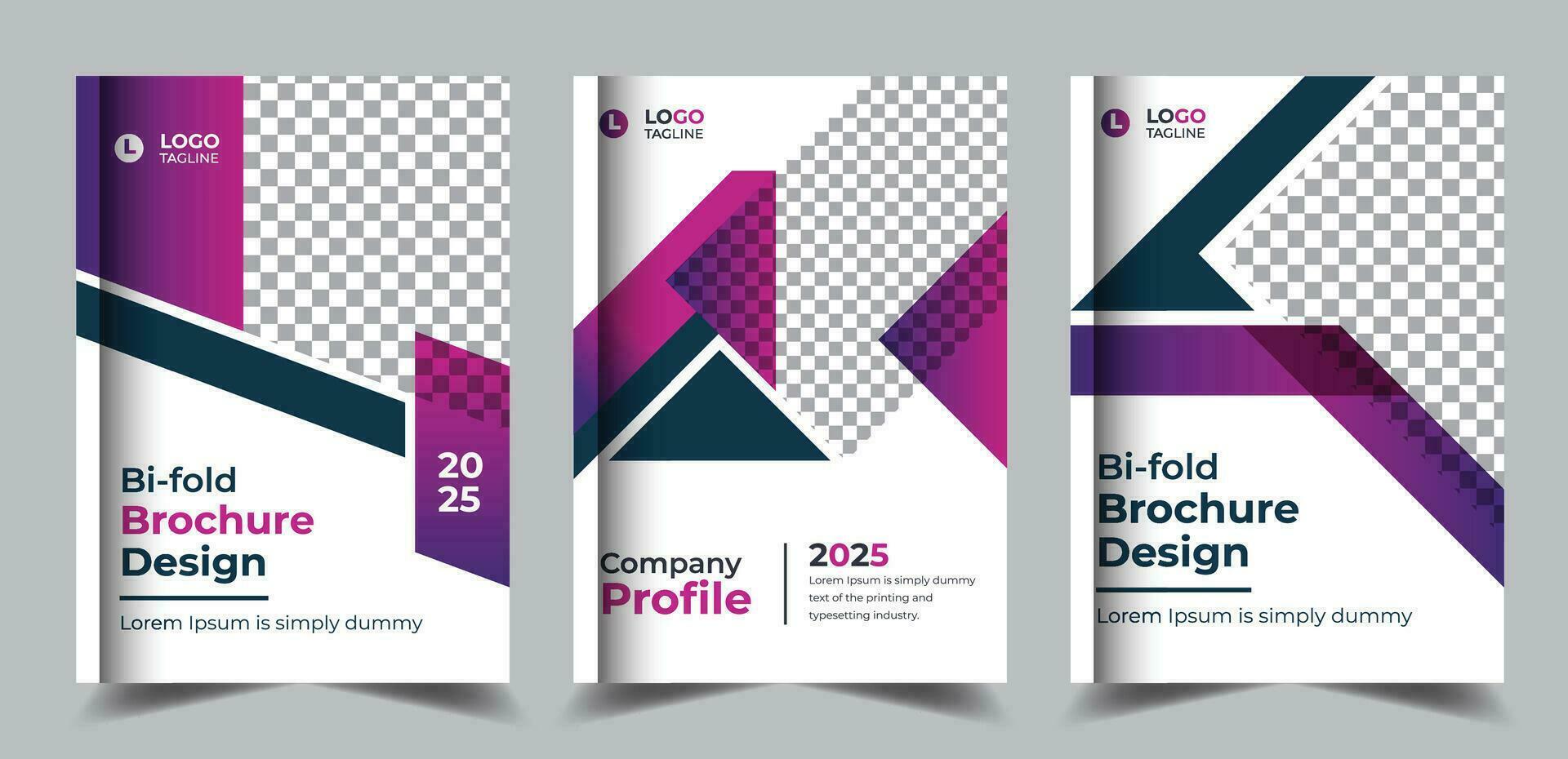 Corporate company profile brochure and annual report book cover design template in a4 vector
