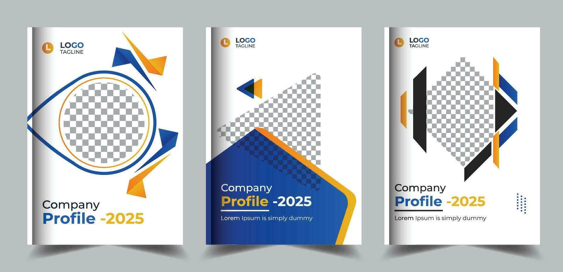 Corporate modern company annual report, business brochure cover or book cover design vector