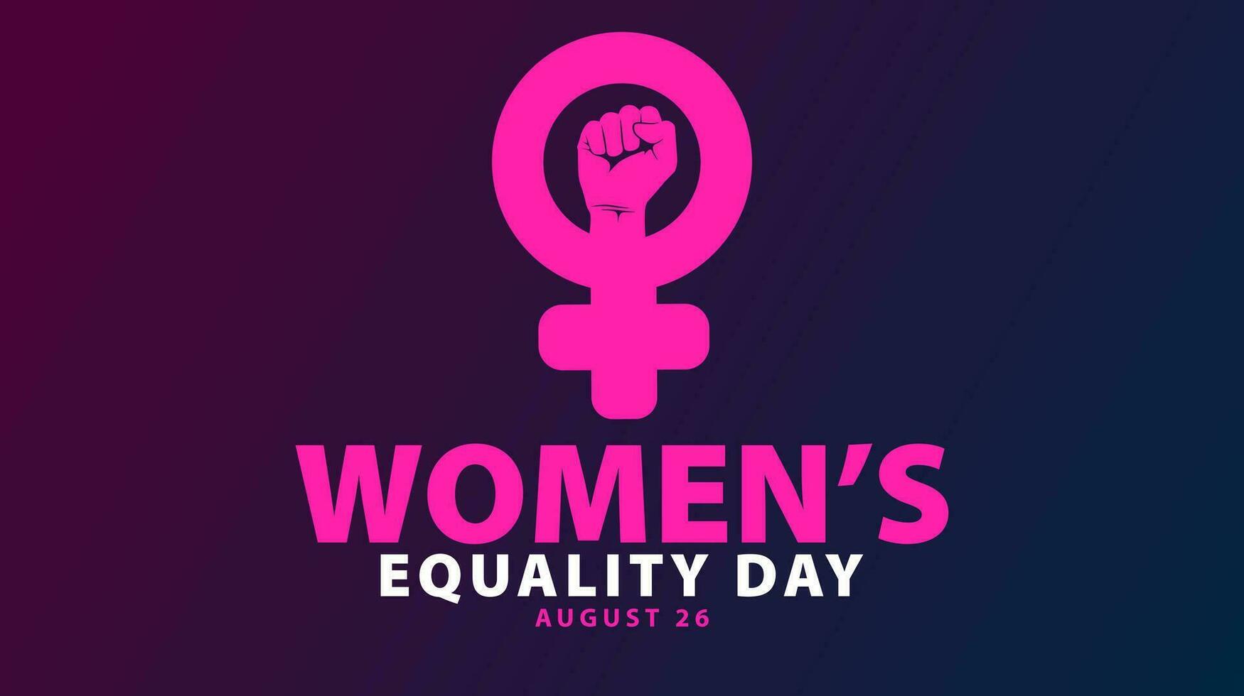 Women's equality day, August 26. Female holiday concept. Background, banner, poster, greeting card design. Vector illustration
