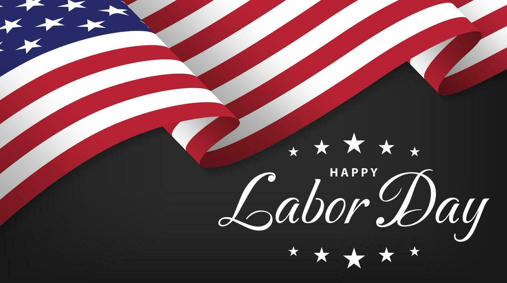 Happy labor day background. Labor day celebration greeting card with US flag. Vector illustration