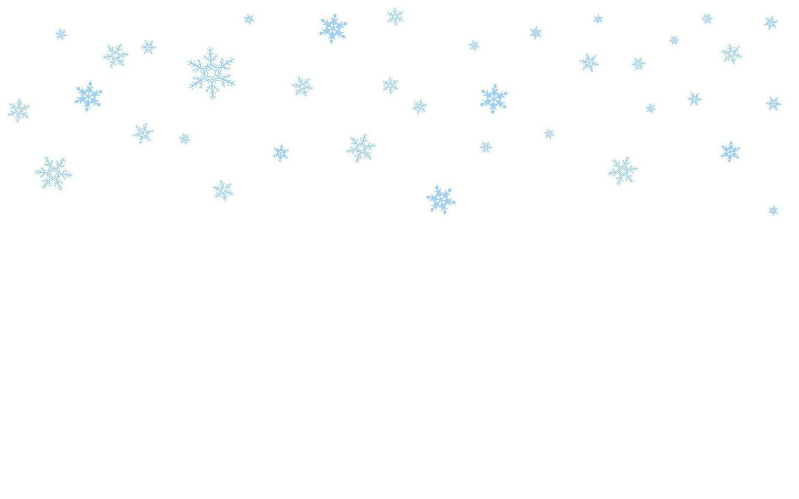 Falling Snowflakes Isolated on White Background vector