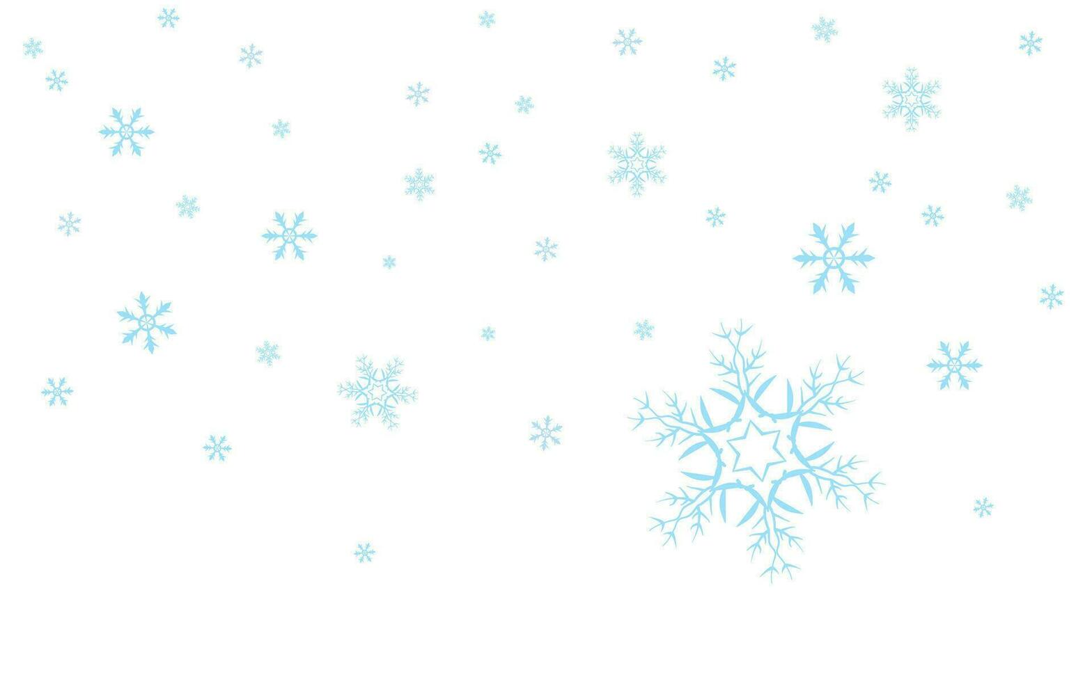 Falling Snowflakes Isolated on White Background vector