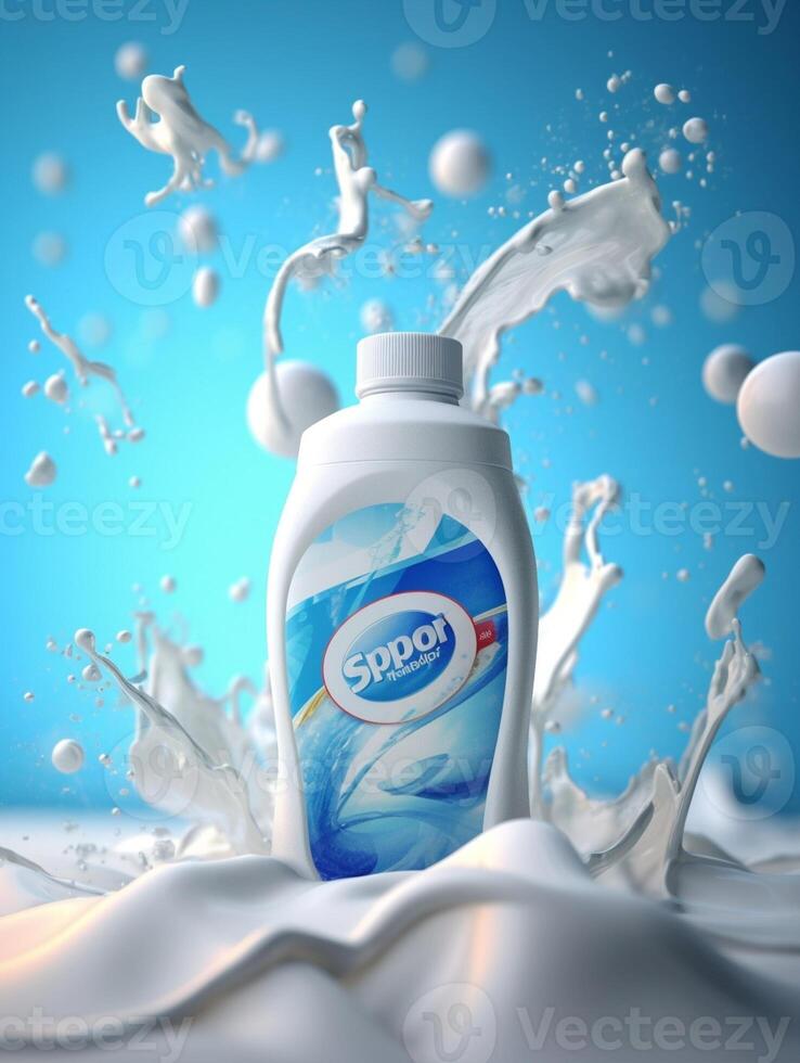 AI Generative Concept washingup Liquid detergent for washing dishes A