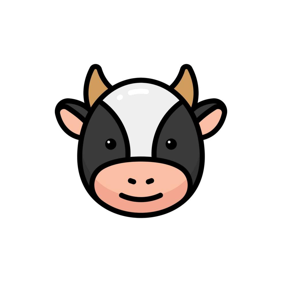 sencillo vaca lineal color icono. el icono lata ser usado para sitios web, impresión plantillas, presentación plantillas, ilustraciones, etc vector