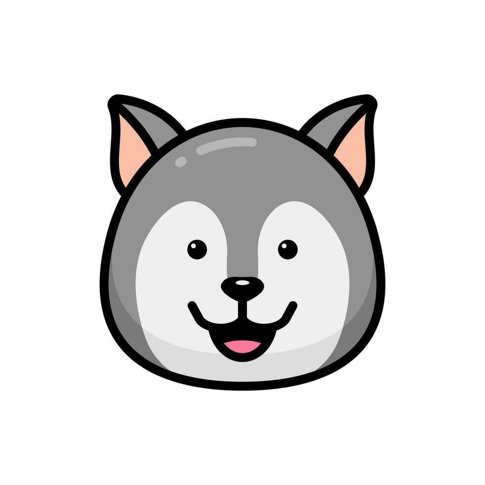 Simple Wolf lineal color icon. The icon can be used for websites, print templates, presentation templates, illustrations, etc vector