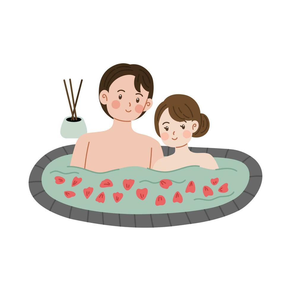 Couple do romantic things together vector