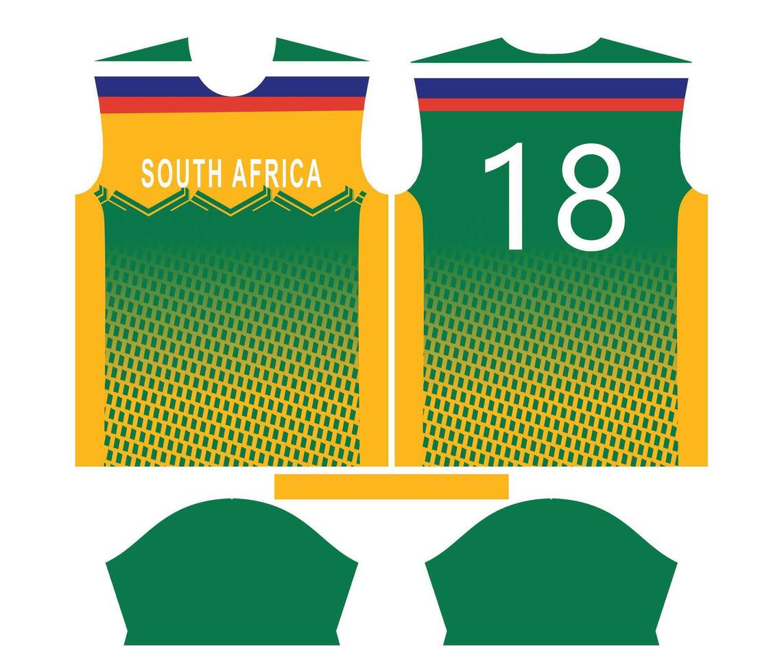 South Africa cricket team sports kid design or South africa cricket jersey design vector