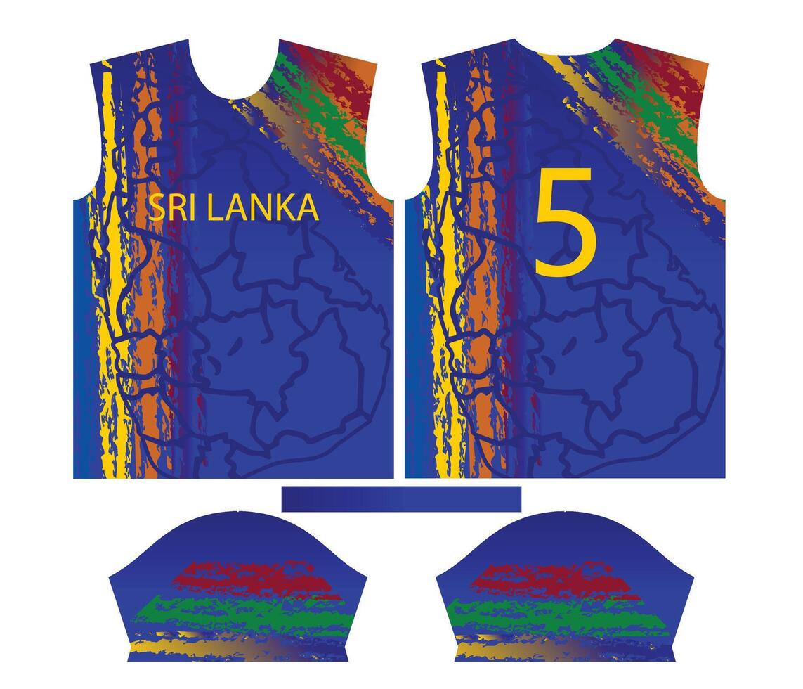 srilanka Grillo equipo Deportes niño diseño o sri lanka Grillo jersey diseño vector