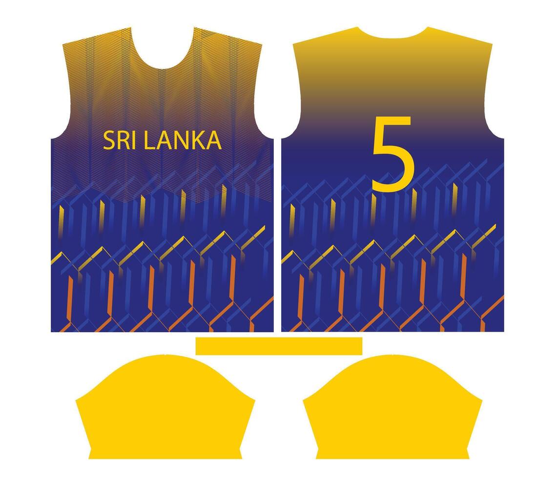 srilanka Grillo equipo Deportes niño diseño o sri lanka Grillo jersey diseño vector