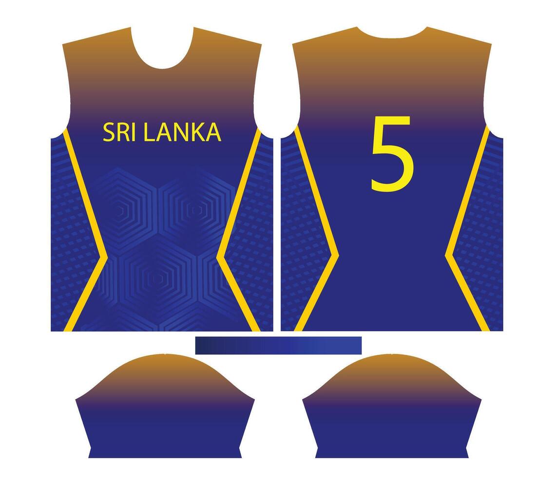 Srilanka cricket team sports kid design or Sri Lankan cricket jersey design vector