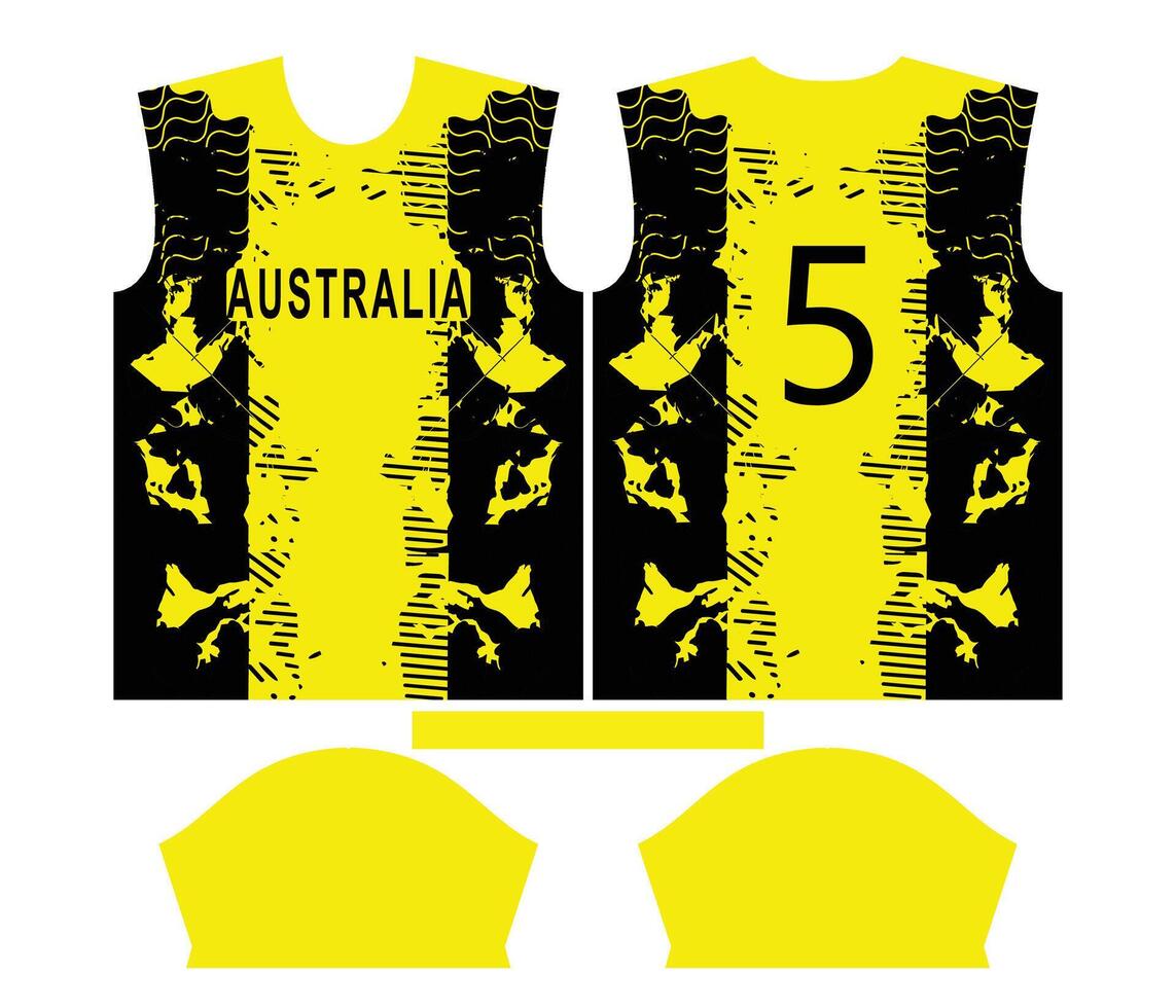 Australia Grillo equipo Deportes niño diseño o Australia Grillo jersey diseño vector