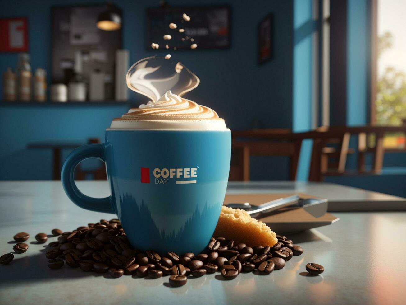 coffee day,ai generative photo