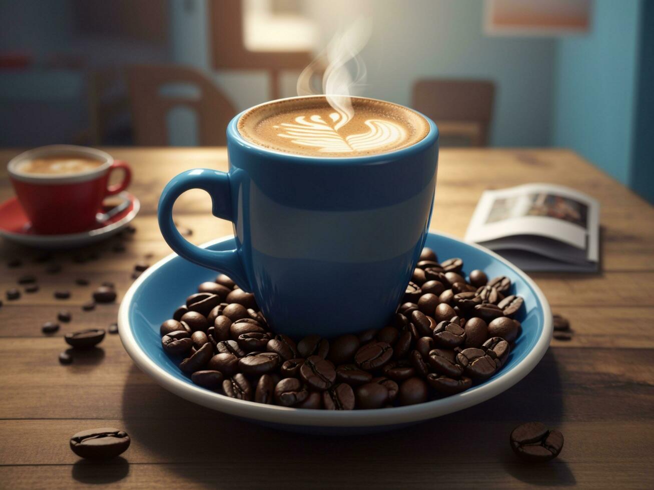 coffee day,ai generative photo