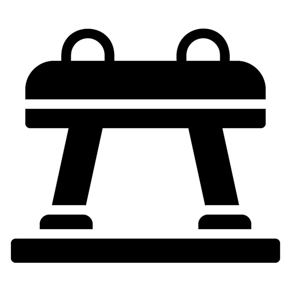 pommel horse glyph icon vector