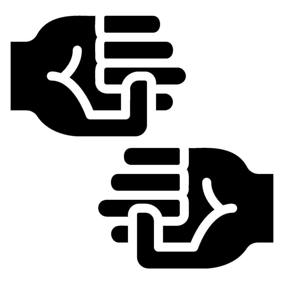fight glyph icon vector