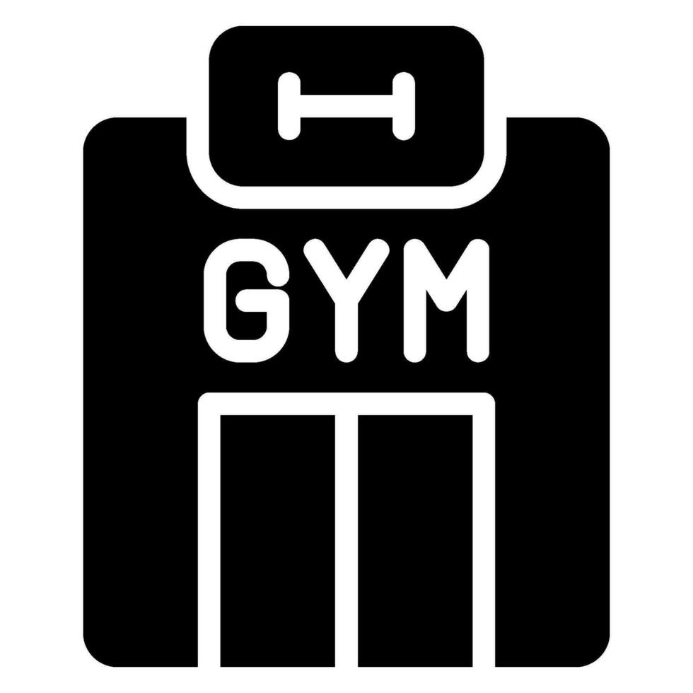 gym glyph icon vector