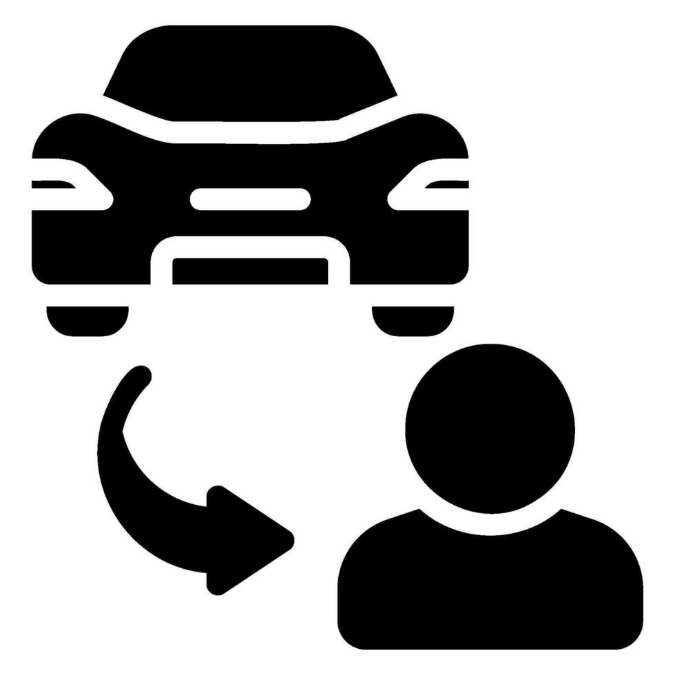 car glyph icon vector