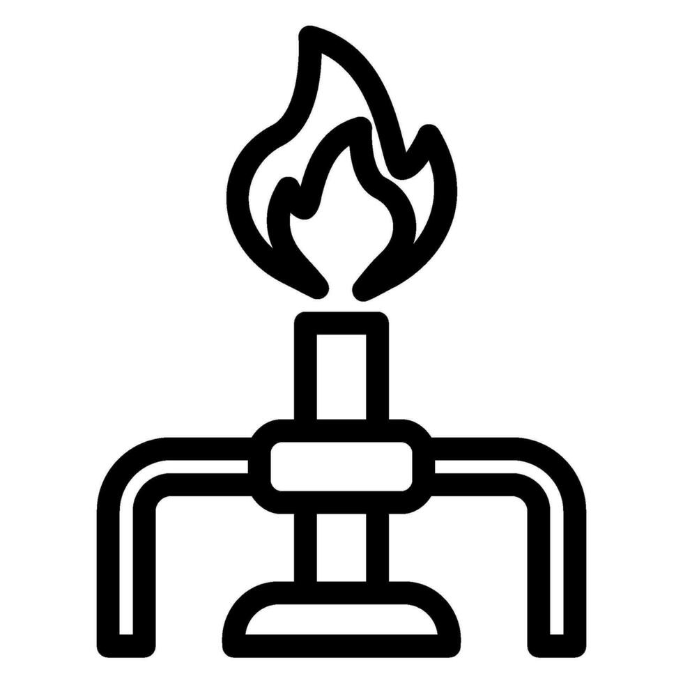 burner line icon vector