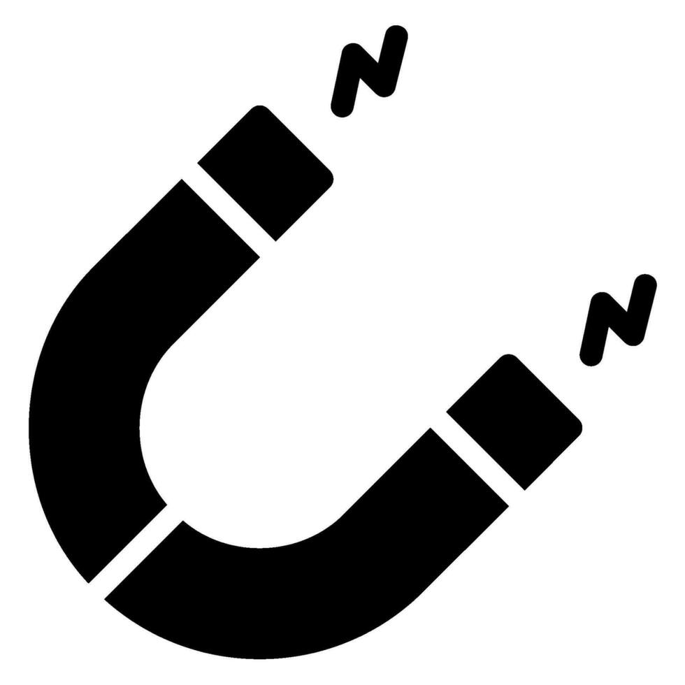 magnet glyph icon vector