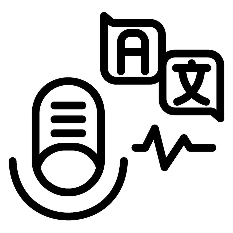 translator line icon vector