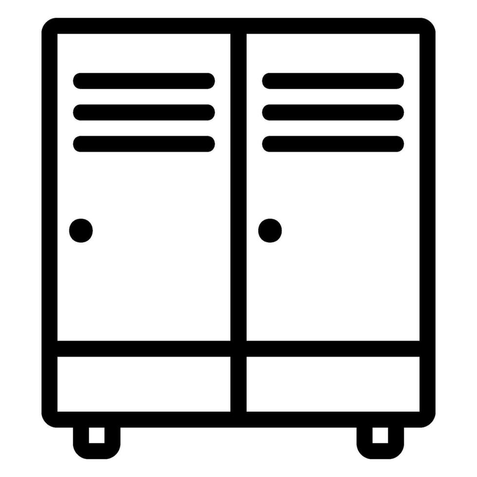locker room line icon vector