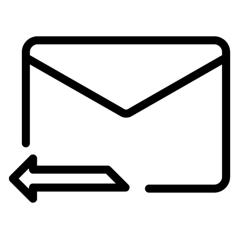 reply message line icon vector