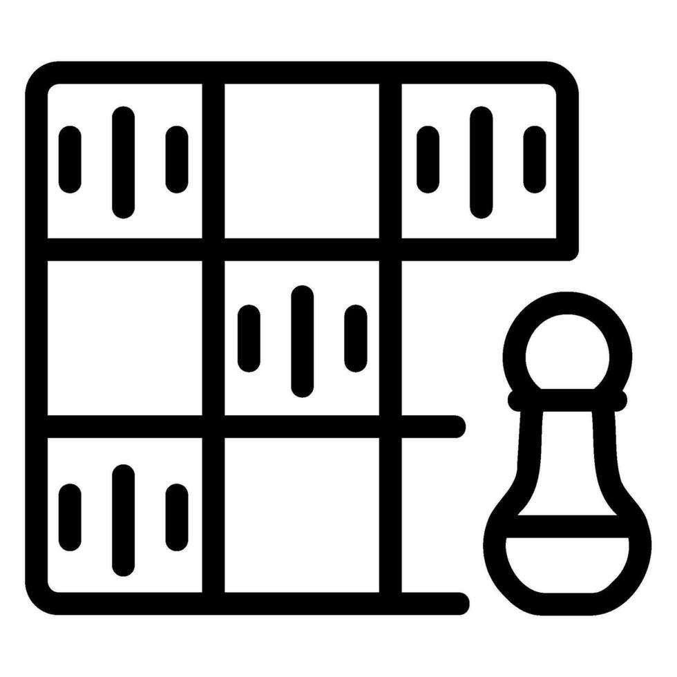 chess boar line icon vector